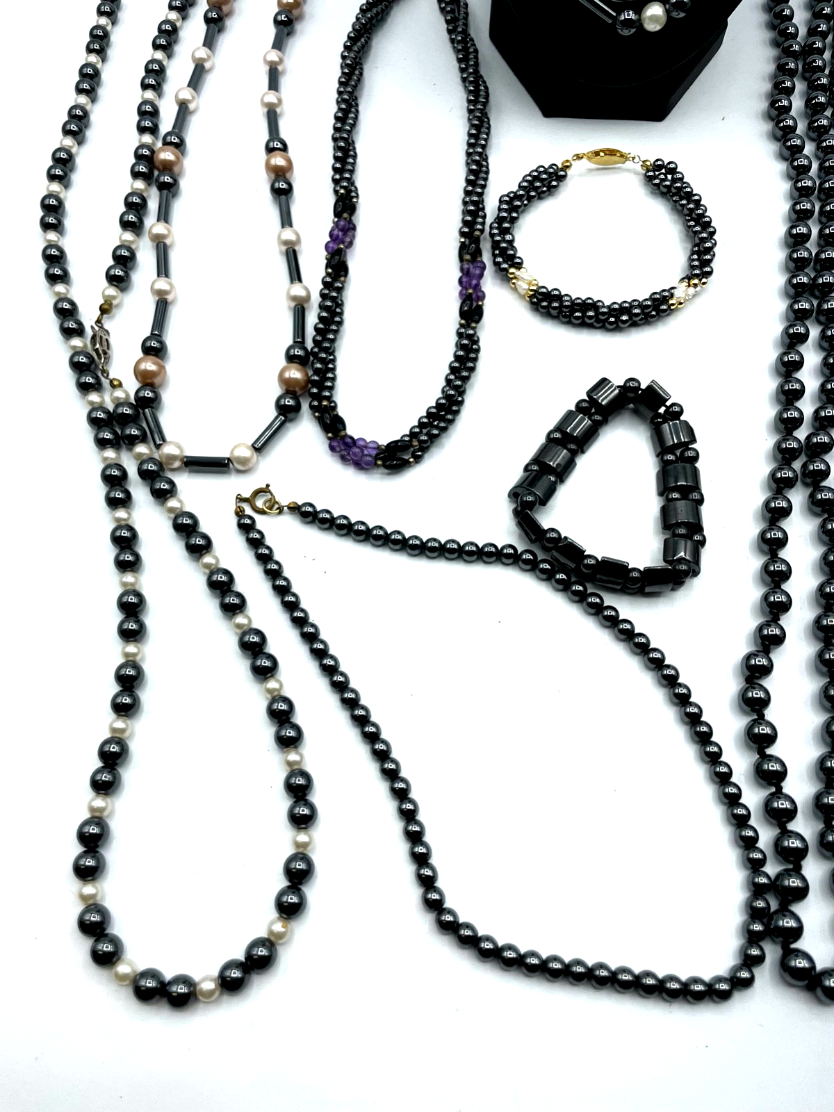 Konvolut Hämatit Schmuck Blutstein 11 x Kette + 2 x Armband gepflegt3