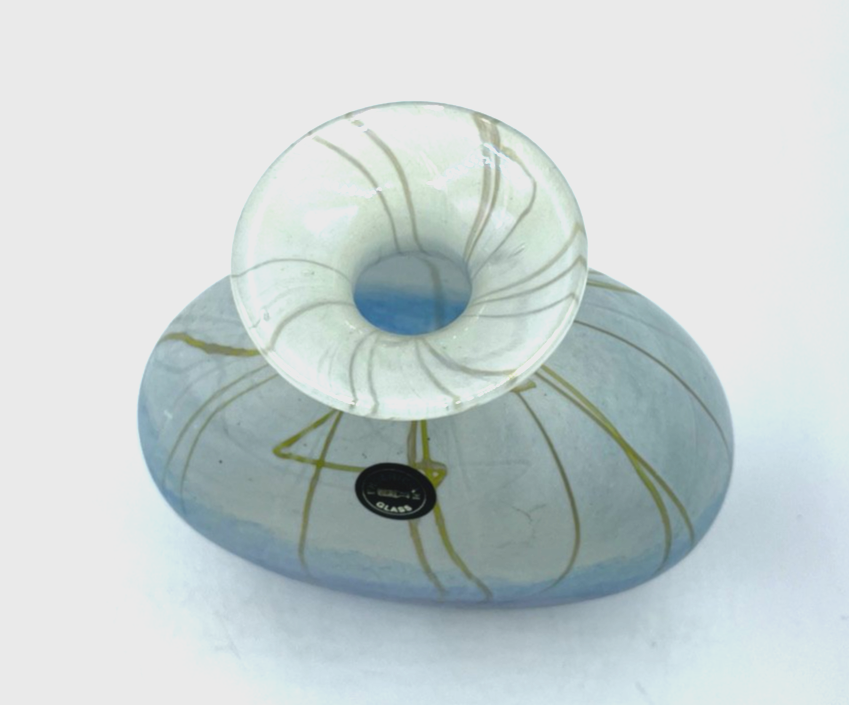Aparte Phoenician Glass signierte Glaskunst Vase Malta 1988 P.C. H 13,5 B 12 cm3