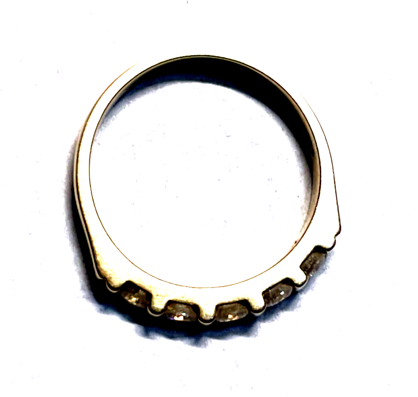 Solider massiver 585 Gold 14 K Ring 5 Brillanten 0,5ct. Ø 17,8 mm RG 56 Juwelier10
