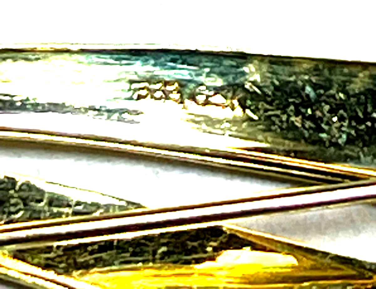 Vintage G*K Kutroff 333 Gold 8 K Gold Brosche Anstecknadel mit Akoya Perle gepfl3