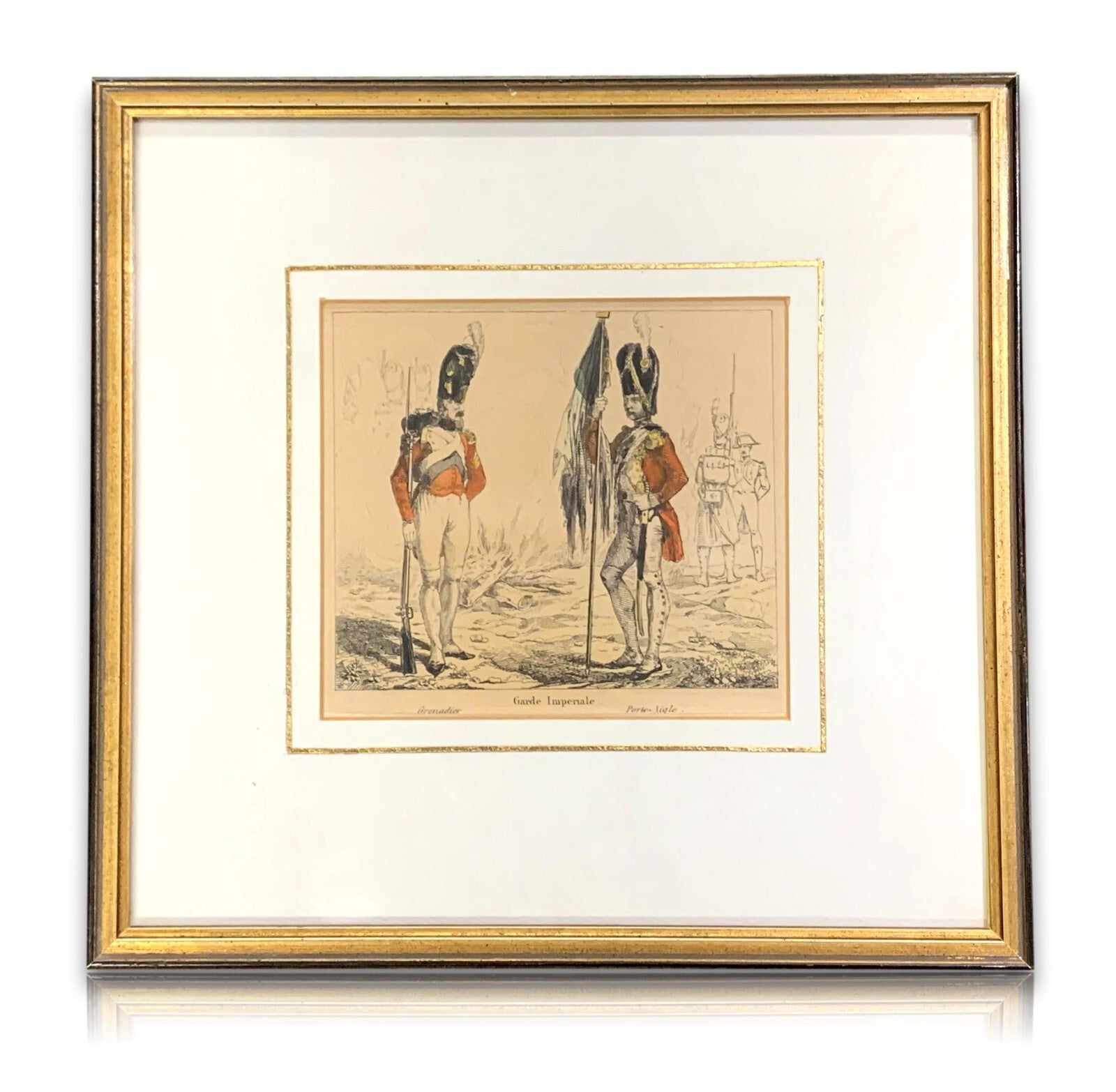 Lacauchie - Stahlstich koloriert - Französische Kaisergarde - Uniform 18000
