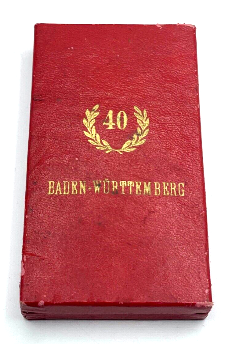 Feuerwehr Ehrenzeichen Verdienstkreuz 40 Jahre Land Baden-Württemberg im Etui2