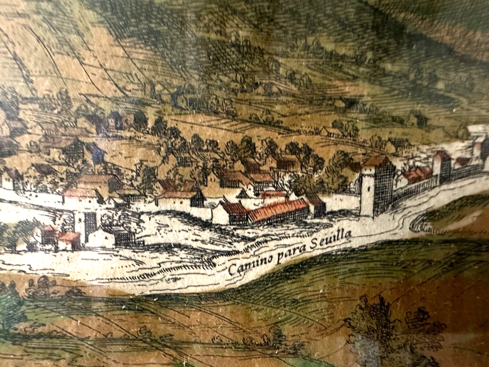 nach Georg Hoefnagel um 1575 - Ansicht von Loja Spanien - Kupferstich koloriert10