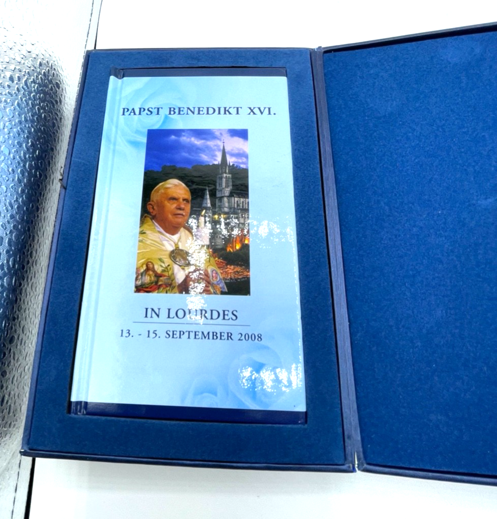5 Dollar Cook Inseln 25 Gr. Silber Papst Benedikt XVI. in Lourdes 2008 in Box2