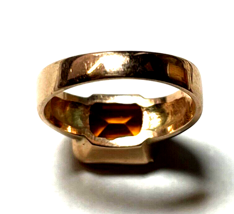375 Gold 9 K Ring Goldtopas Ø 17 mm RG 55 Juwelier gepflegt Roségold8