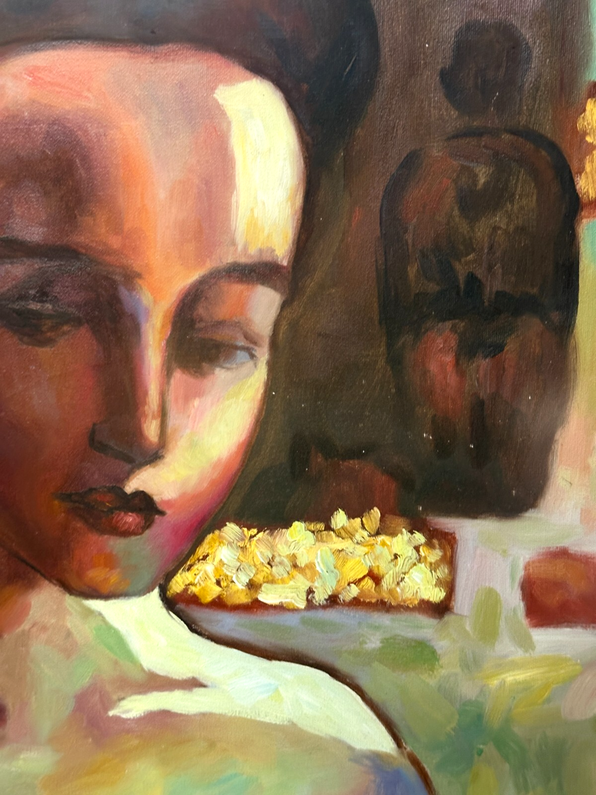 Öl-/Acrylmalerei - Damen Portrait - Frauenfigur in symbolistisch-surrealer Szene4