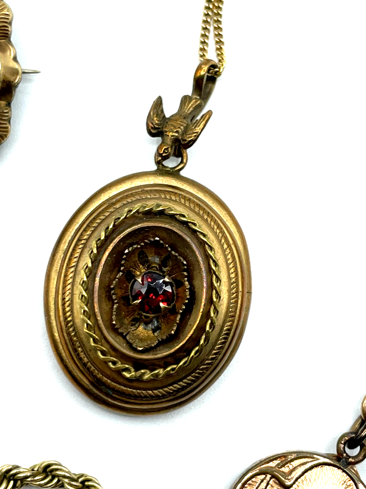 Konvolut Antik Schmuck Golddouble Dubleegold um 1900  Basteln Weiterverarbeiten4
