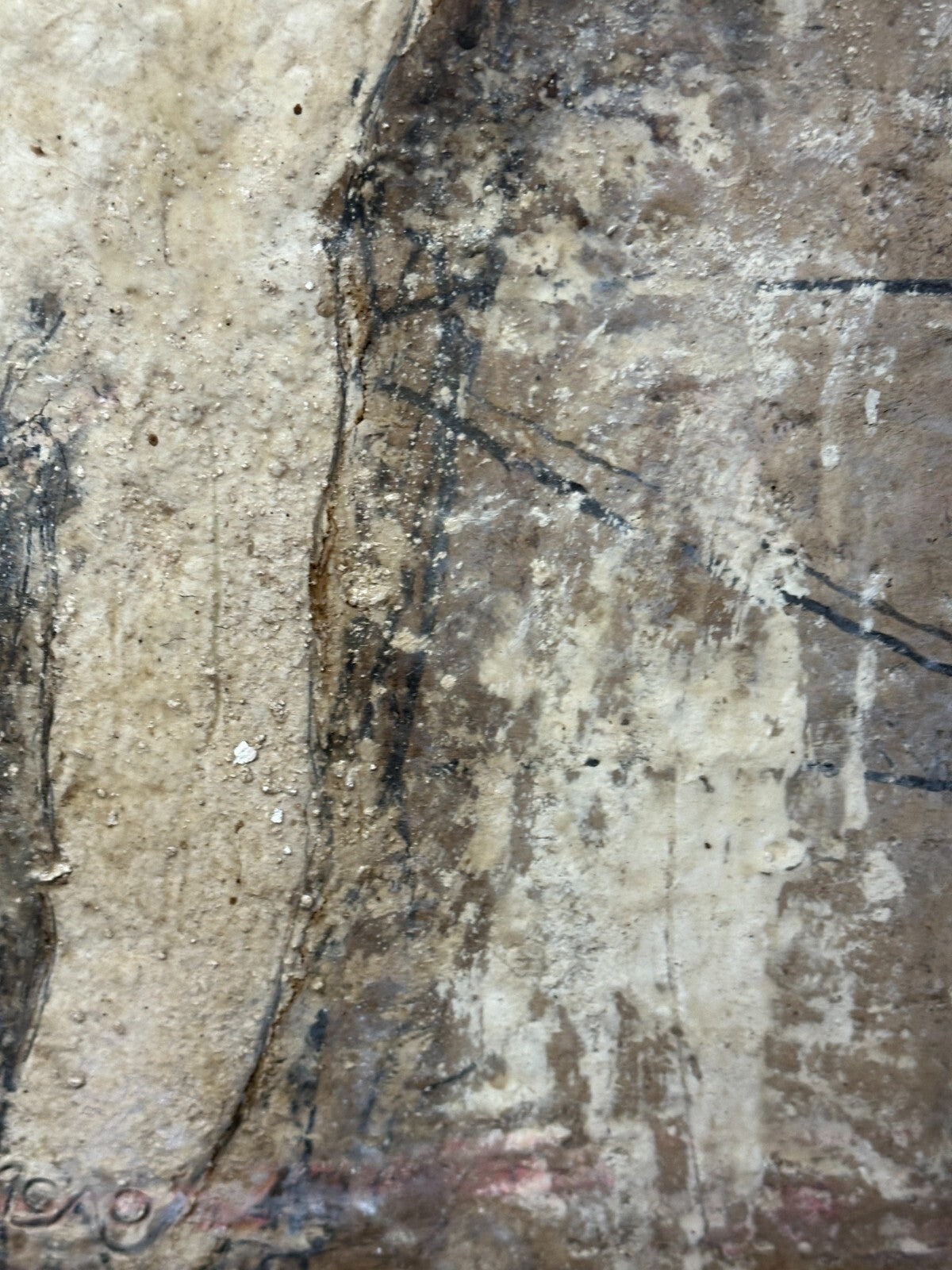 Ulrich Klieber 1974 – expressive Mischtechnik - Archaische Frauenfigur - sign.7