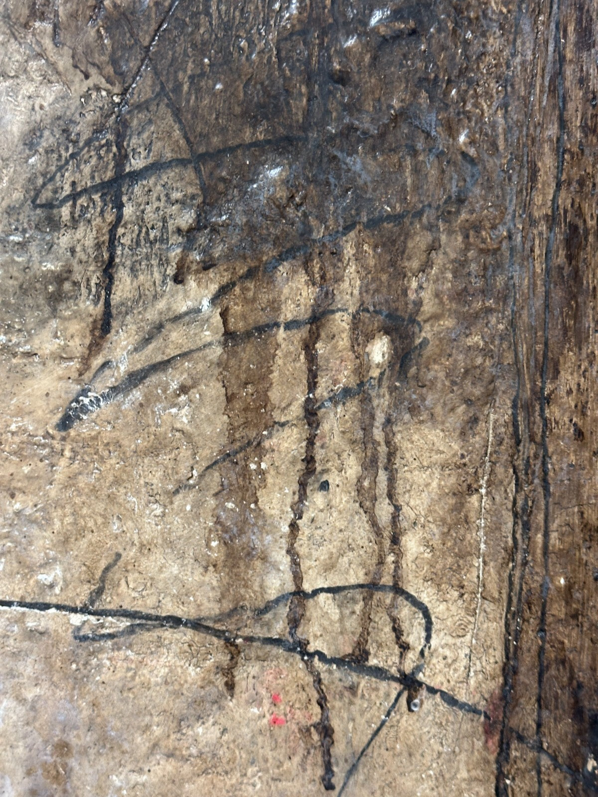 Ulrich Klieber 1974 – expressive Mischtechnik - Archaische Frauenfigur - sign.9