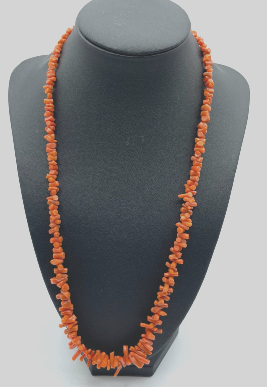 Vintage Korallenkette Koralle Collier Verlauf Länge 56,5 cm Naturkoralle Nr.340