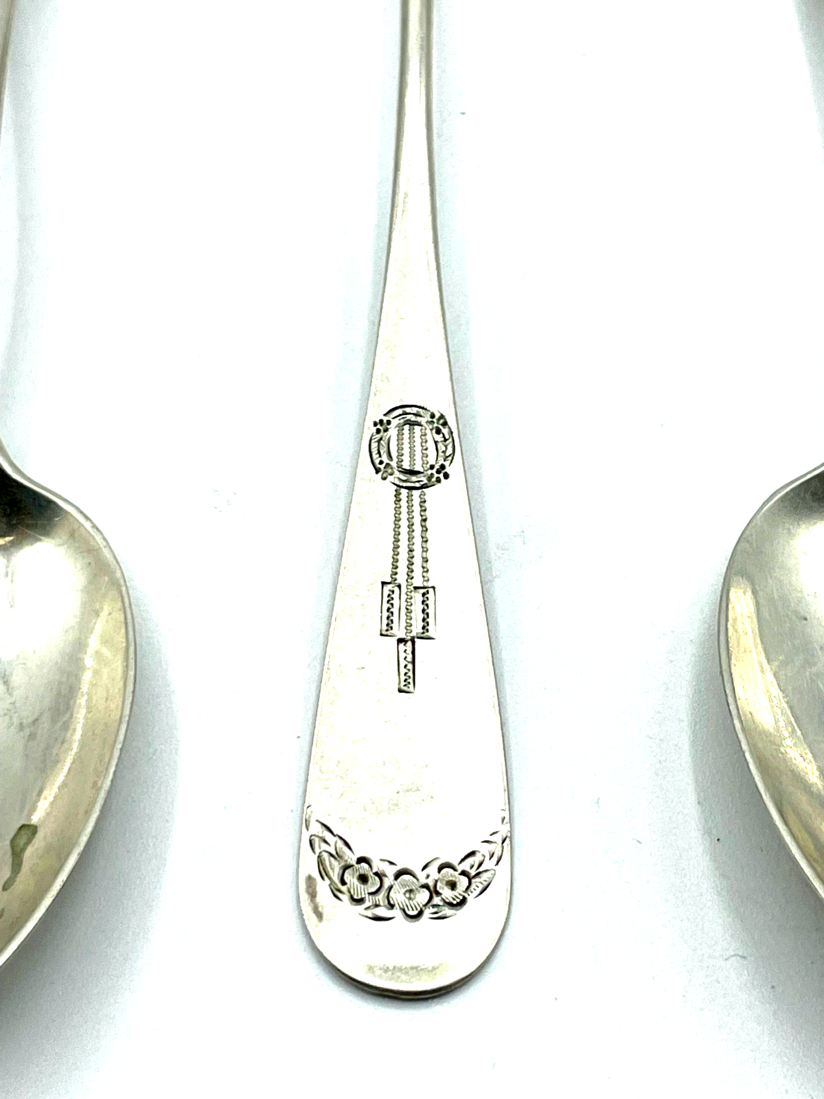 Antik M. Hoffmann 800 Silber Kaffeelöffel Teelöffel Set 6 Stück Jugendstil Dekor0