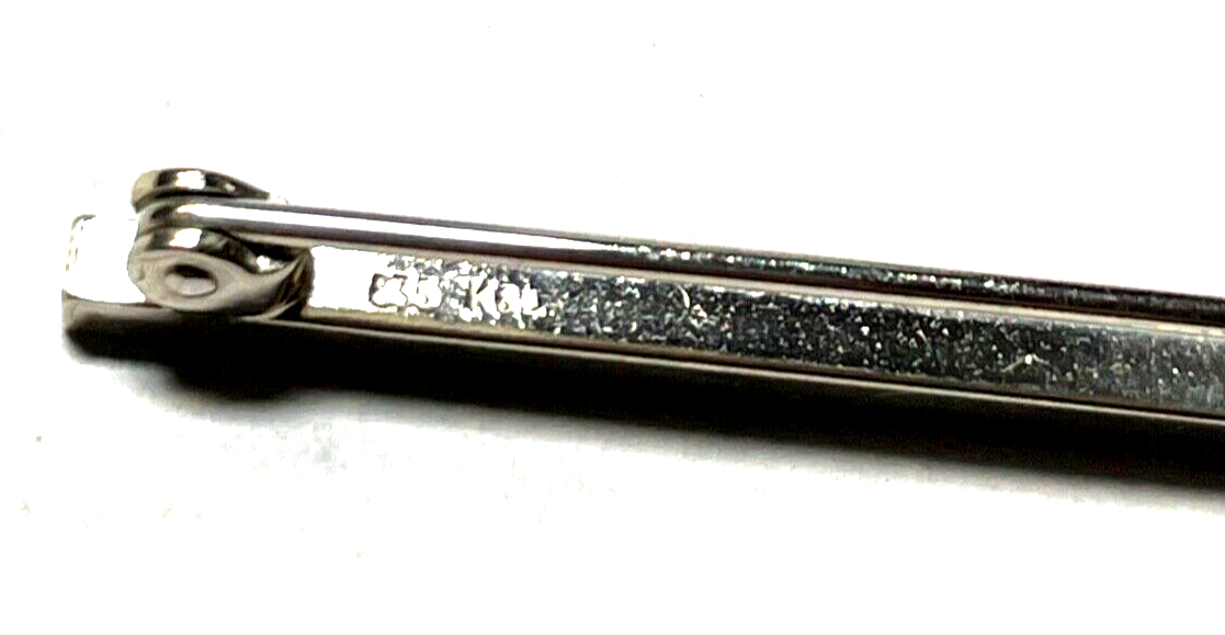 K&L 835 Silber Stabbrosche Handarbeit Anstecknadel sehr edel rhodiniert L 56 mm4