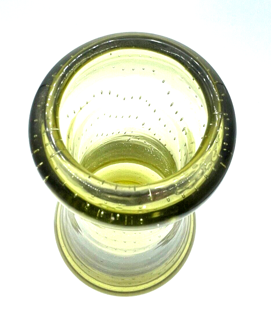 Antik WMF Perlora Glas Vase 30erJ - 40erJ schwer H 31,5 cm seltene Form + Farbe1