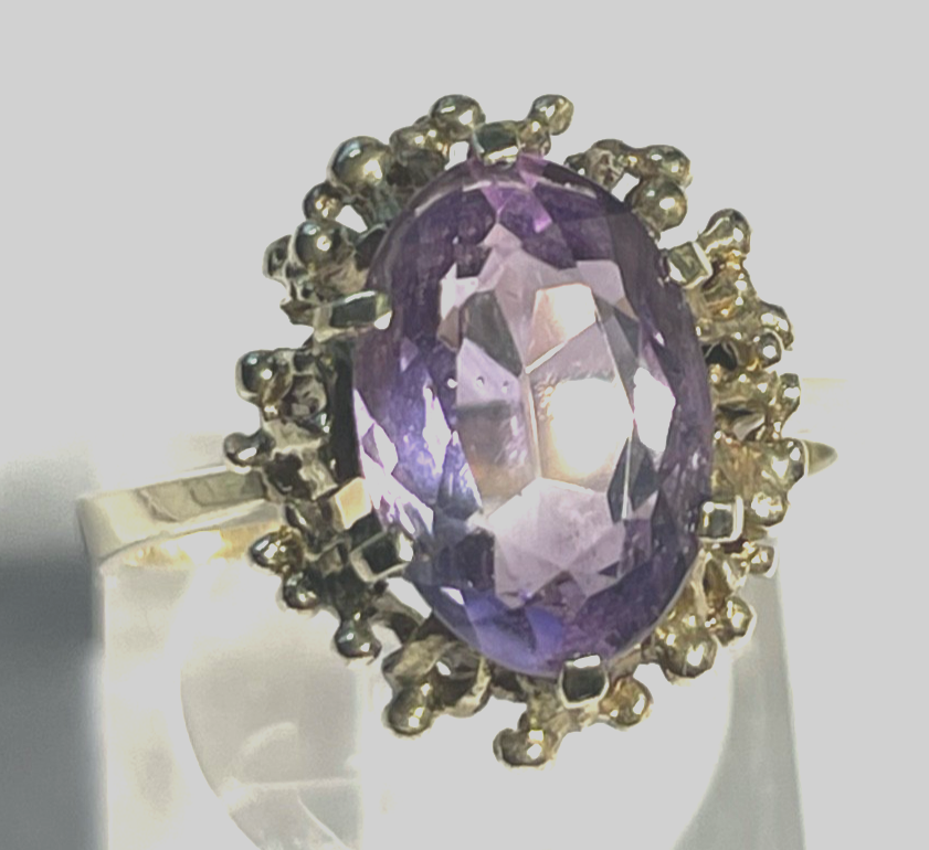 Klassisch Design 333 Gold 8 K Ring Amethyst Ø 18,4 mm RG 58 Juwelier wunderschön1