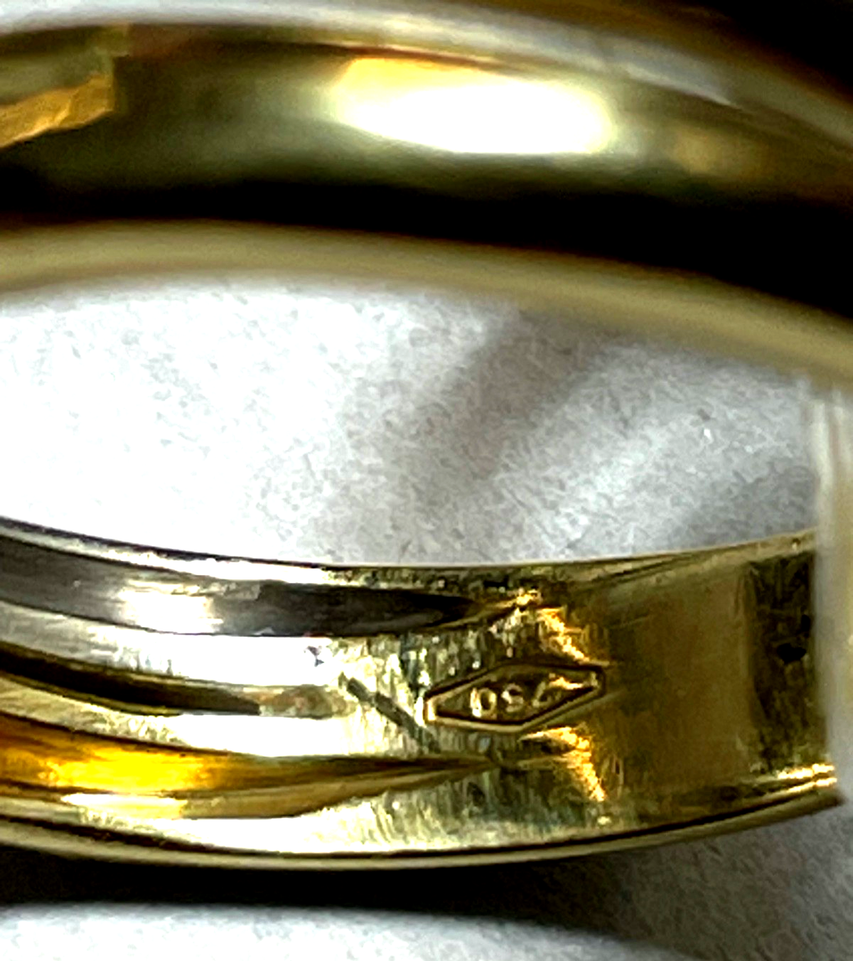 750 Gold 18 K Ring Solitär Brillant 0,5ct bicolor solide Juwelier Qualität RG 548