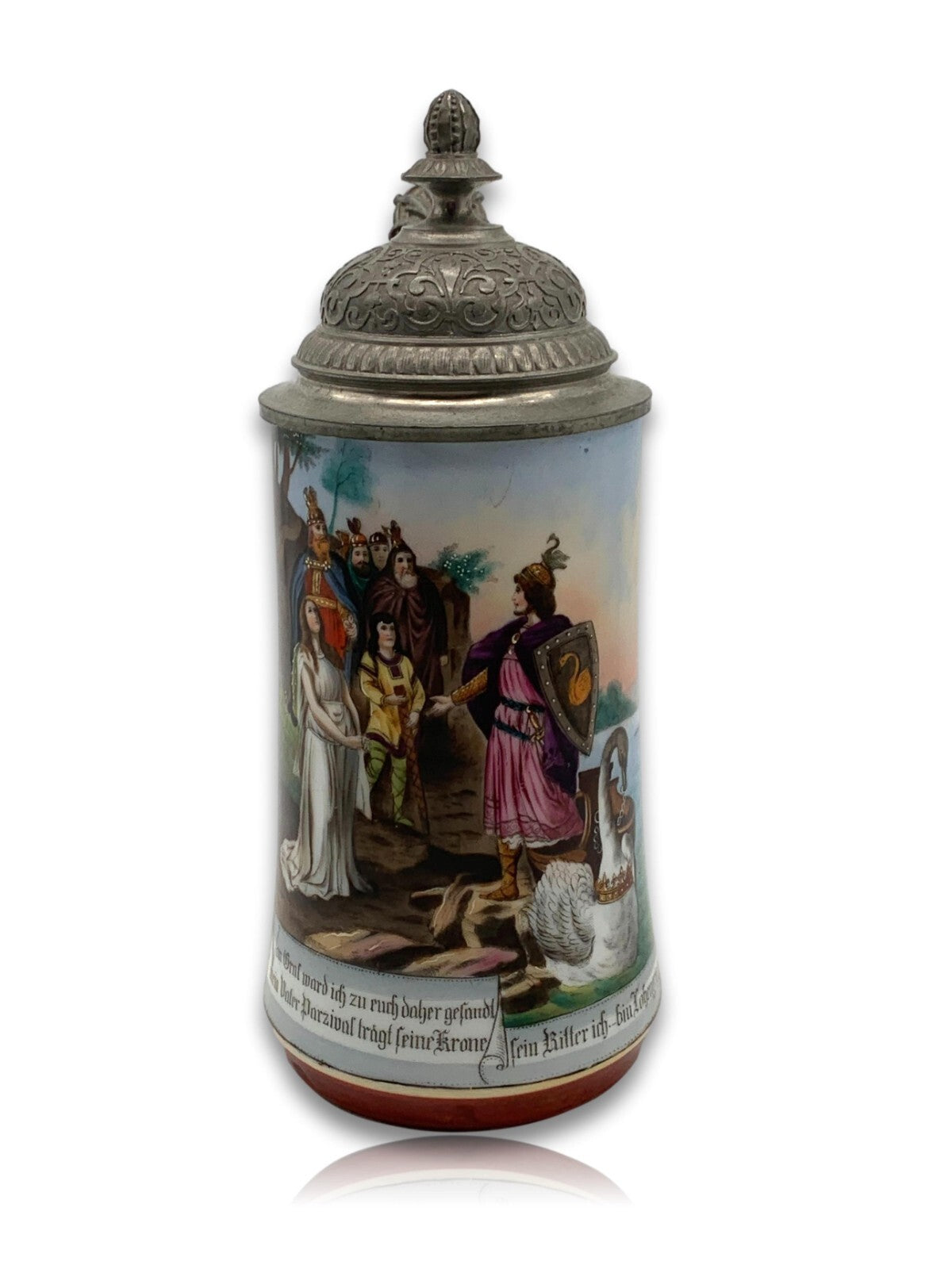 Bierkrug Humpen - Gralserzählung - Oper Lohengrin von Richard Wagner - um 18902