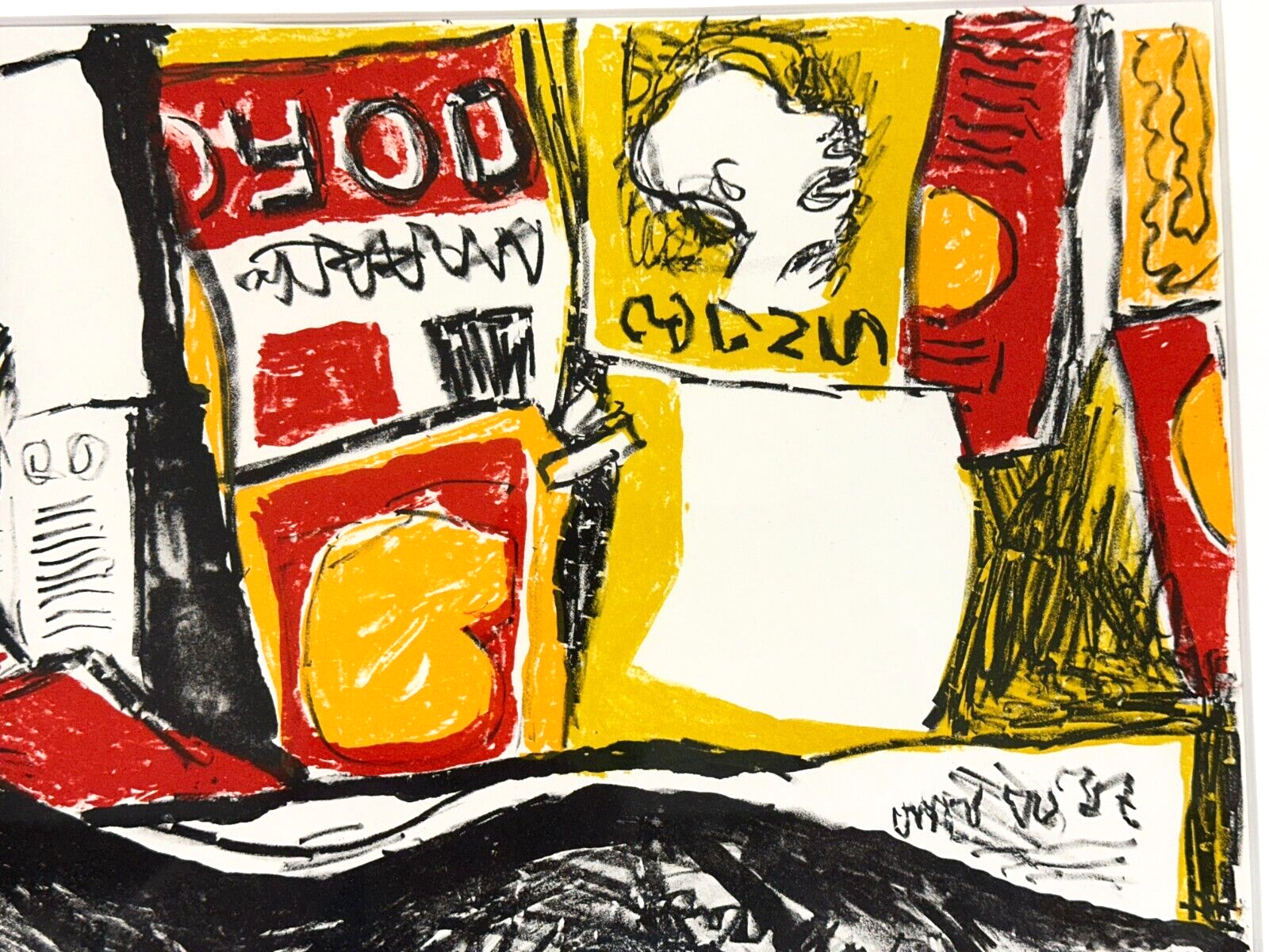 Renato Guttuso 1912-1987 - Lithographie 'Uomo con giornale' 1966 - sign. & num.3