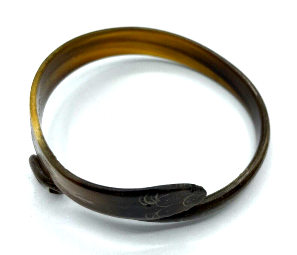 Antik Horn Armreif Schlange Handarbeit unisex sehr gepflegt um 1900-19207