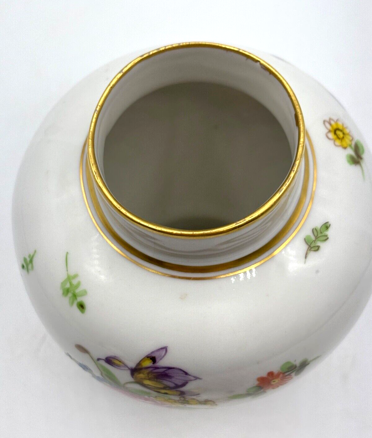 Seltene alte Ludwigsburger Porzellan Deckelvase Urnenvase handbemalt H 18,5 cm3