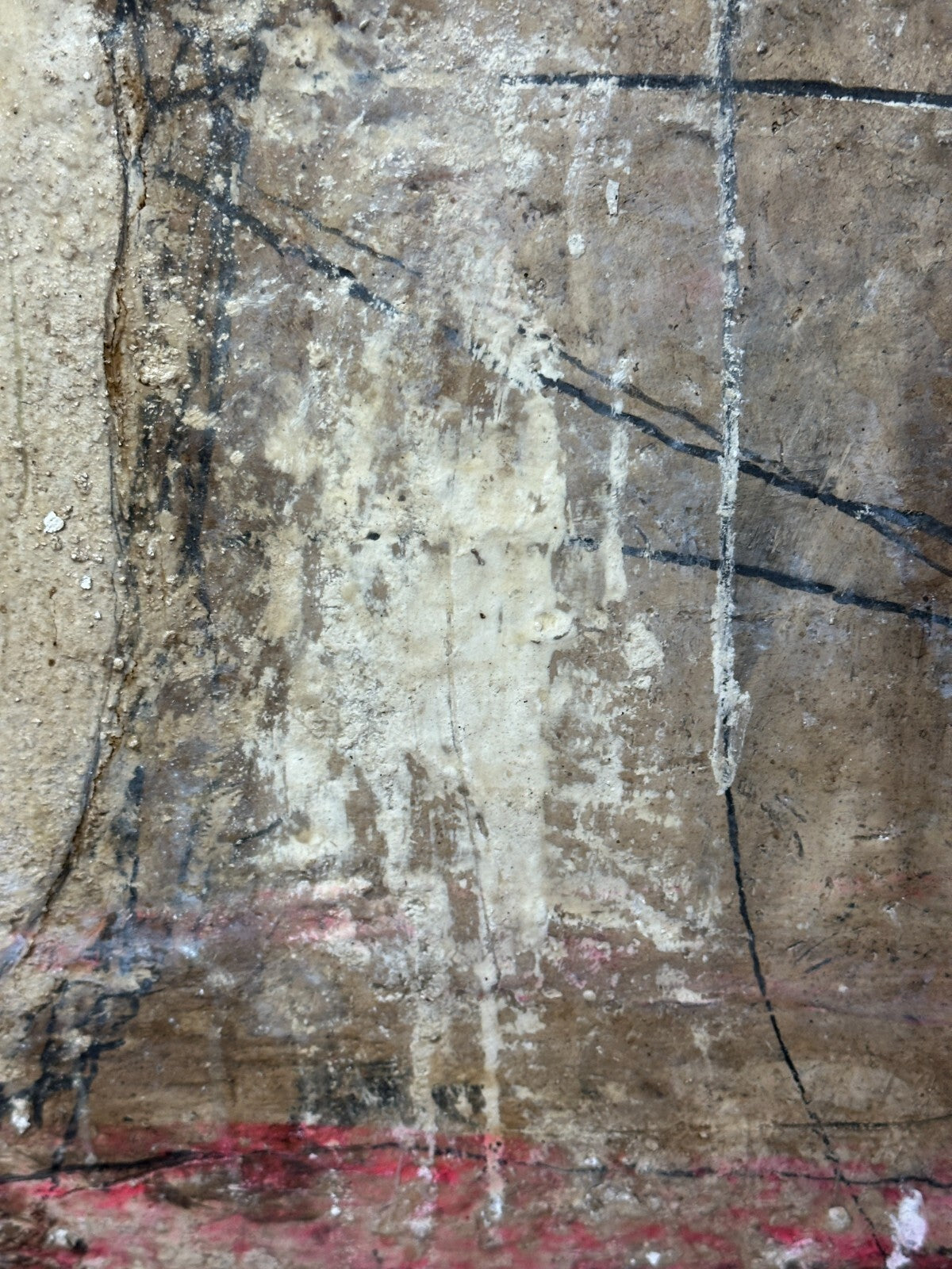 Ulrich Klieber 1974 – expressive Mischtechnik - Archaische Frauenfigur - sign.11