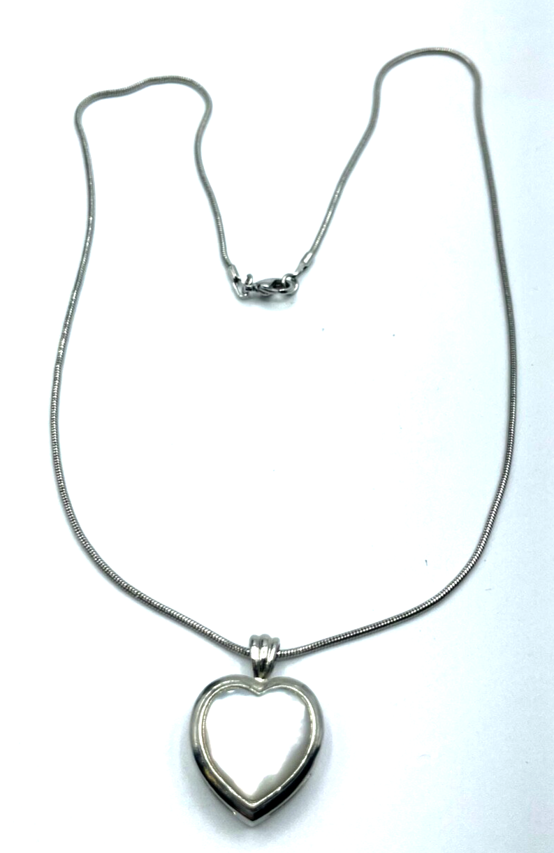925 Silber Schlangenkette + Herz Anhänger Perlmutt Einlage wunderschön gepflegt5