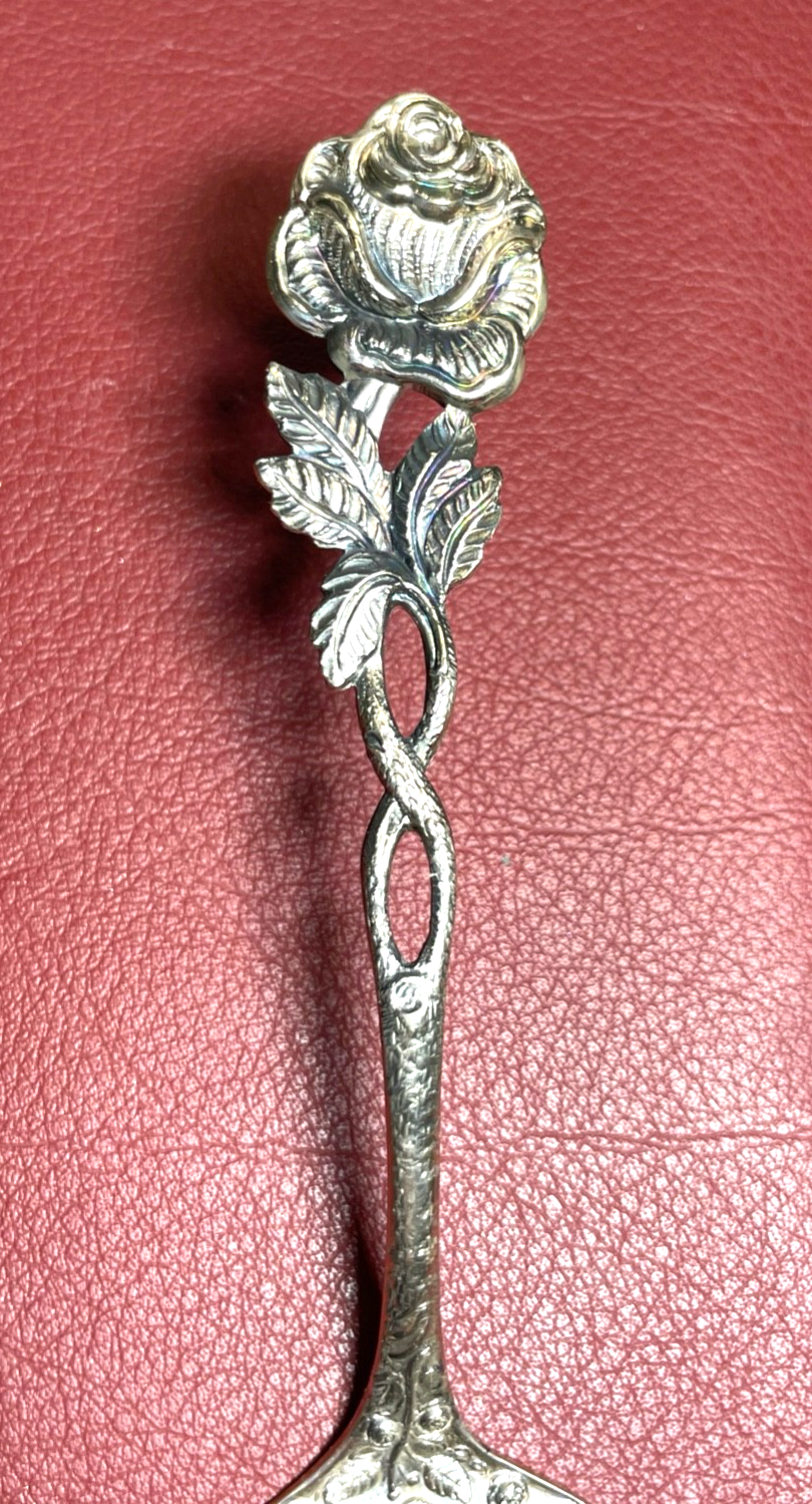 Antik 800 Silber Tortenschaufel oder Gebäckheber Rosen Hildesheimer Rose Dekor2