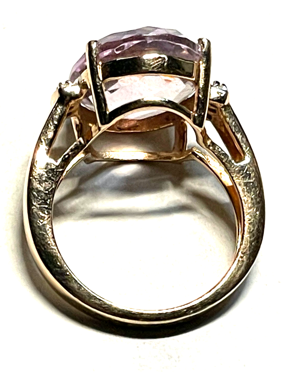 Neuwertiger Harry Ivens Ring 925 Silber rosé vergoldet mit Amethyst RG 50 Ø 15,97