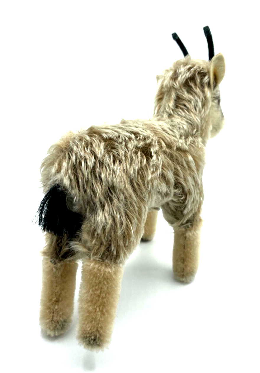 Vintage Steiff Mohair Ziege Gemse ? H 17 cm L 17 cm gepflegt mit Schildchen5