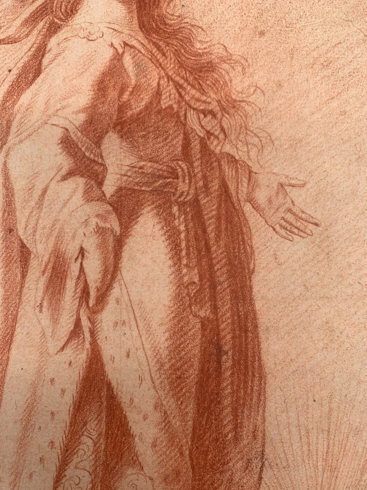 Rötelzeichnung um 1815 - Sibille Delphiqve Gilles Rousselet - Büttenpapier 2