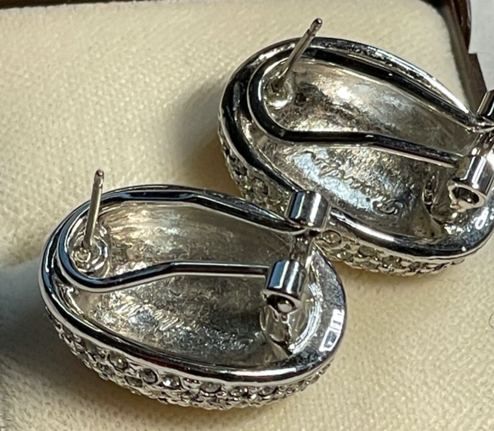 Ricarda M. Statement Ohrringe stattlich hochwertig Modeschmuck Strass neuwertig6