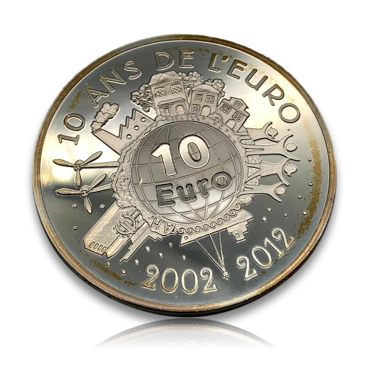 Frankreich - 10 Euro € - 2012 - 10 Jahre Euro - 900er Silber - in Kapsel3
