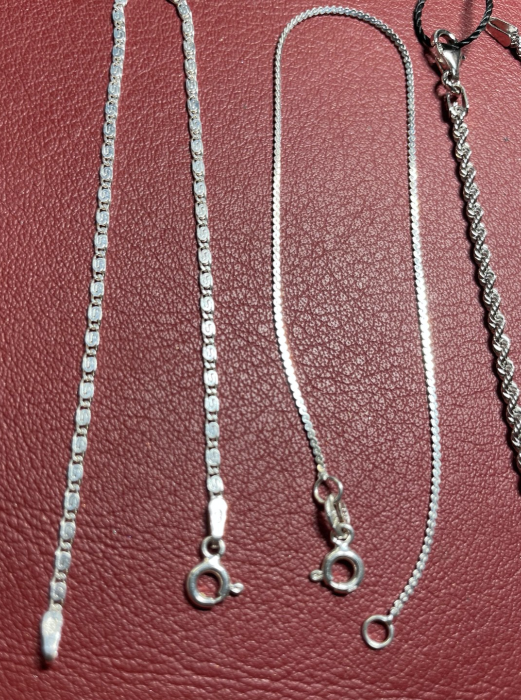 3 x ungetragene 925 Silber Armband verschiedene Kettenmuster + Länge neuwertig4