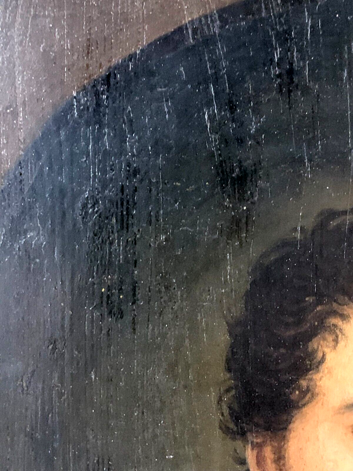 Biedermeier Männer Porträt um 1830 - Öl auf Holz - gerahmt - schöner Zustand3