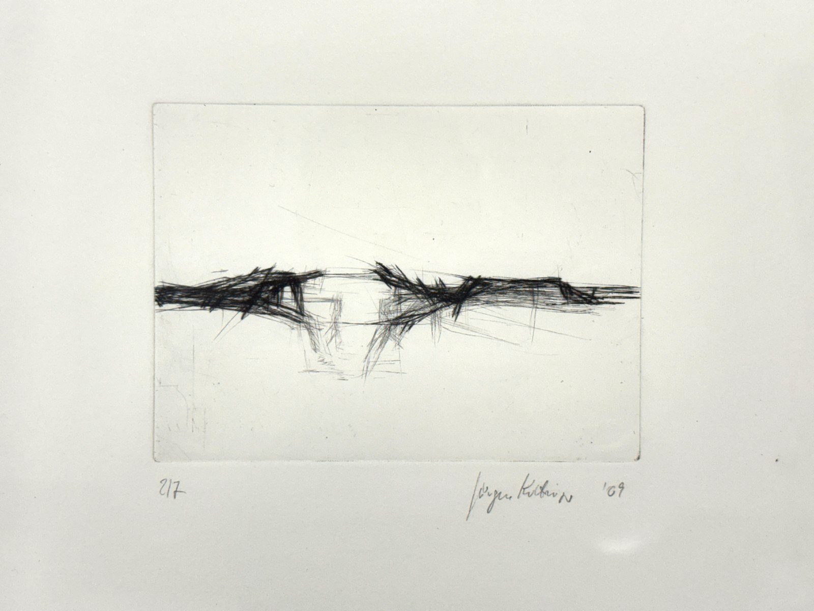 Jürgen Kottsieper - Radierung 2009 - signiert - Nr. 2/7 - expressive Komposition1