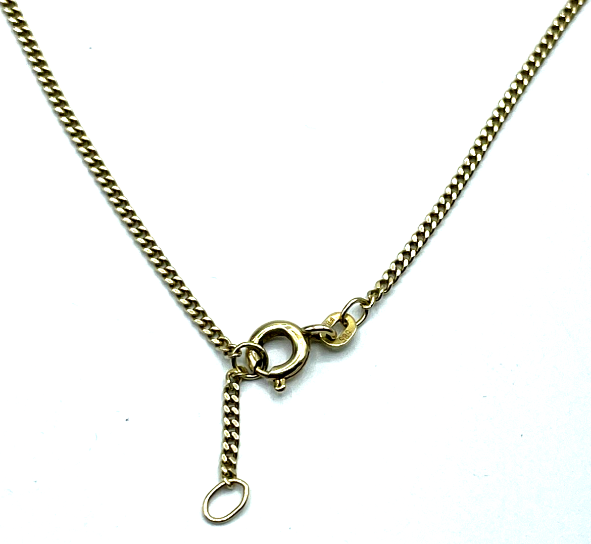 585 Gold 14 K Panzerkette + 0,1 ct Brillant Anhänger solide Juwelier Qualität6
