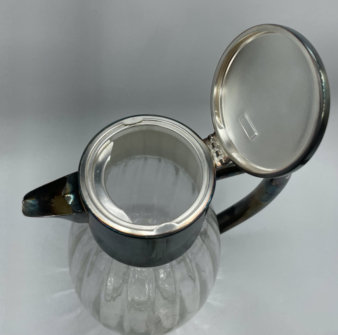 Vintage WMF Kalte Ente Kristallglas Krug versilberte Montur 2 Ltr  Top Gepflegt5