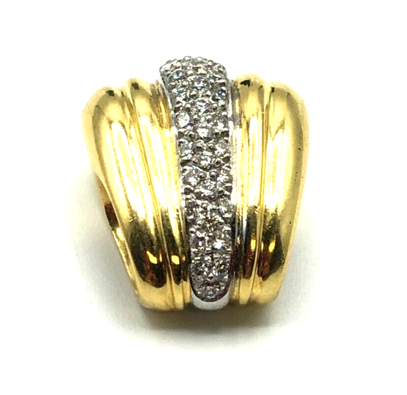 Massiv 750 Gold 18 K Gold Gleiter Schieber Anhänger 0,4 Brillant Juwelier Unikat7
