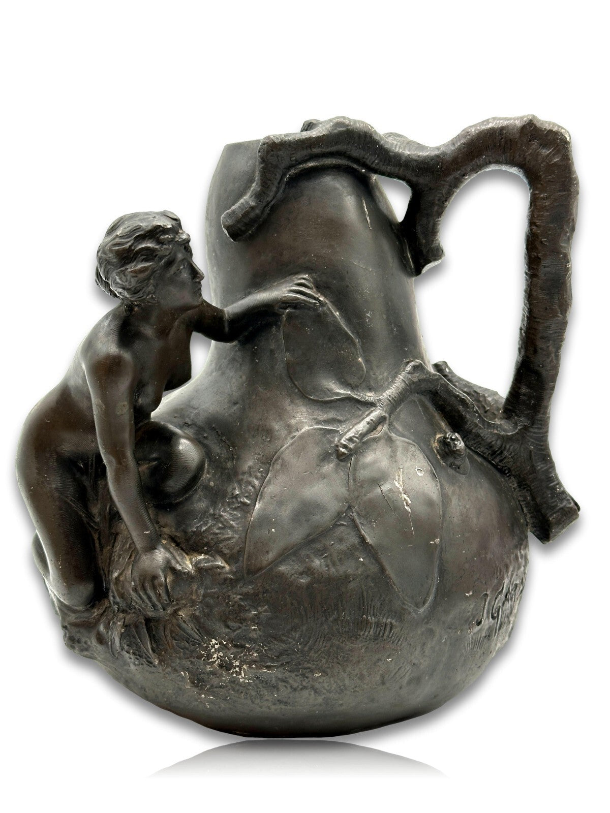 Jean Garnier 1853-1930 - Art Nouveau Jugendstil Vase um 1900 - weiblicher Akt0