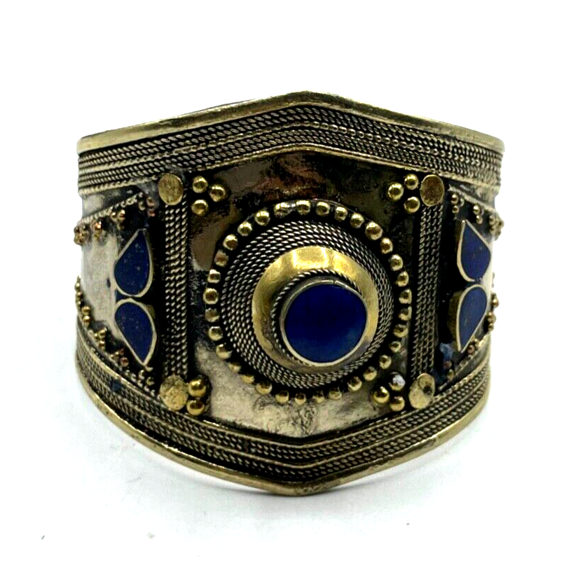 Stattlicher vintage Tuareg Berber Schmuck Armreif Armspange Lapislazuli unisex0