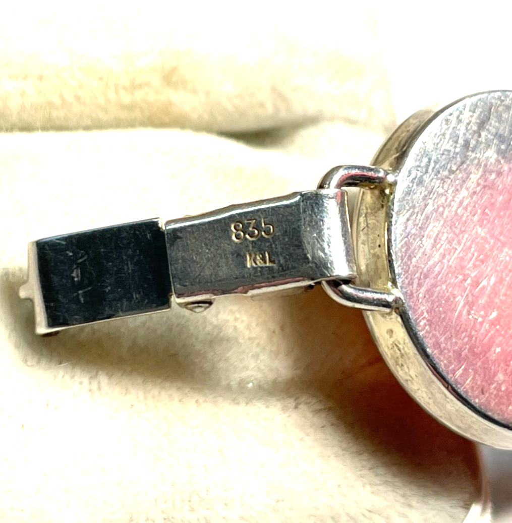 Stattliches solides vintage K&L Bernstein Design Armband 835 Silber L 20 cm7
