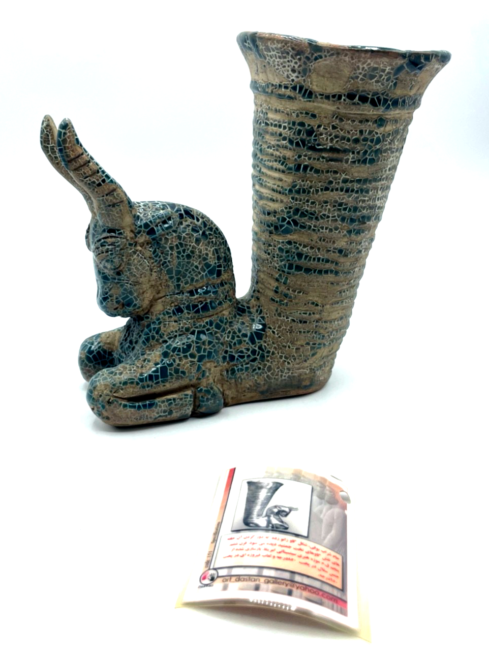 Vintage dekorative Museum Replik Weinbecher Trinkbecher Persepolis Bulle Keramik0