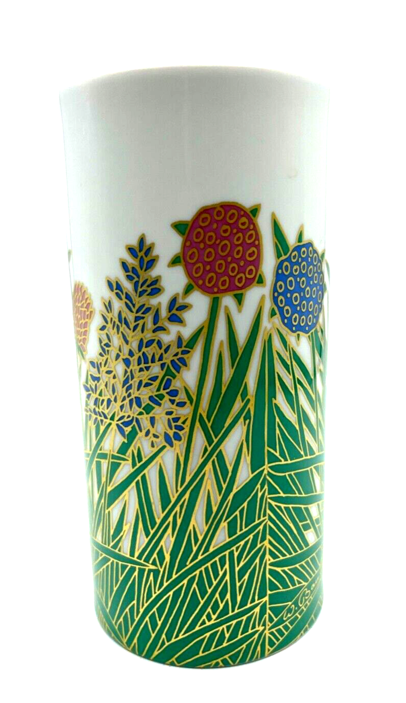 Rosenthal Porzellan Vase Zylinder Form Wolf Bauer H 18,5 cm Ø 9 cm studio-linie5