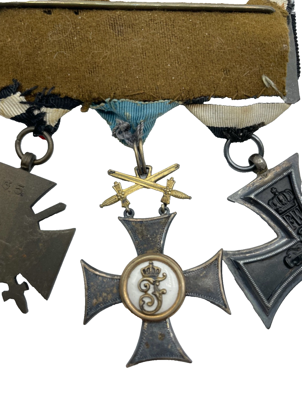 WK I Ordensspange 3 Auszeichnungen Friedrichs-Orden Ritterkreuz 2. Klasse etc.7