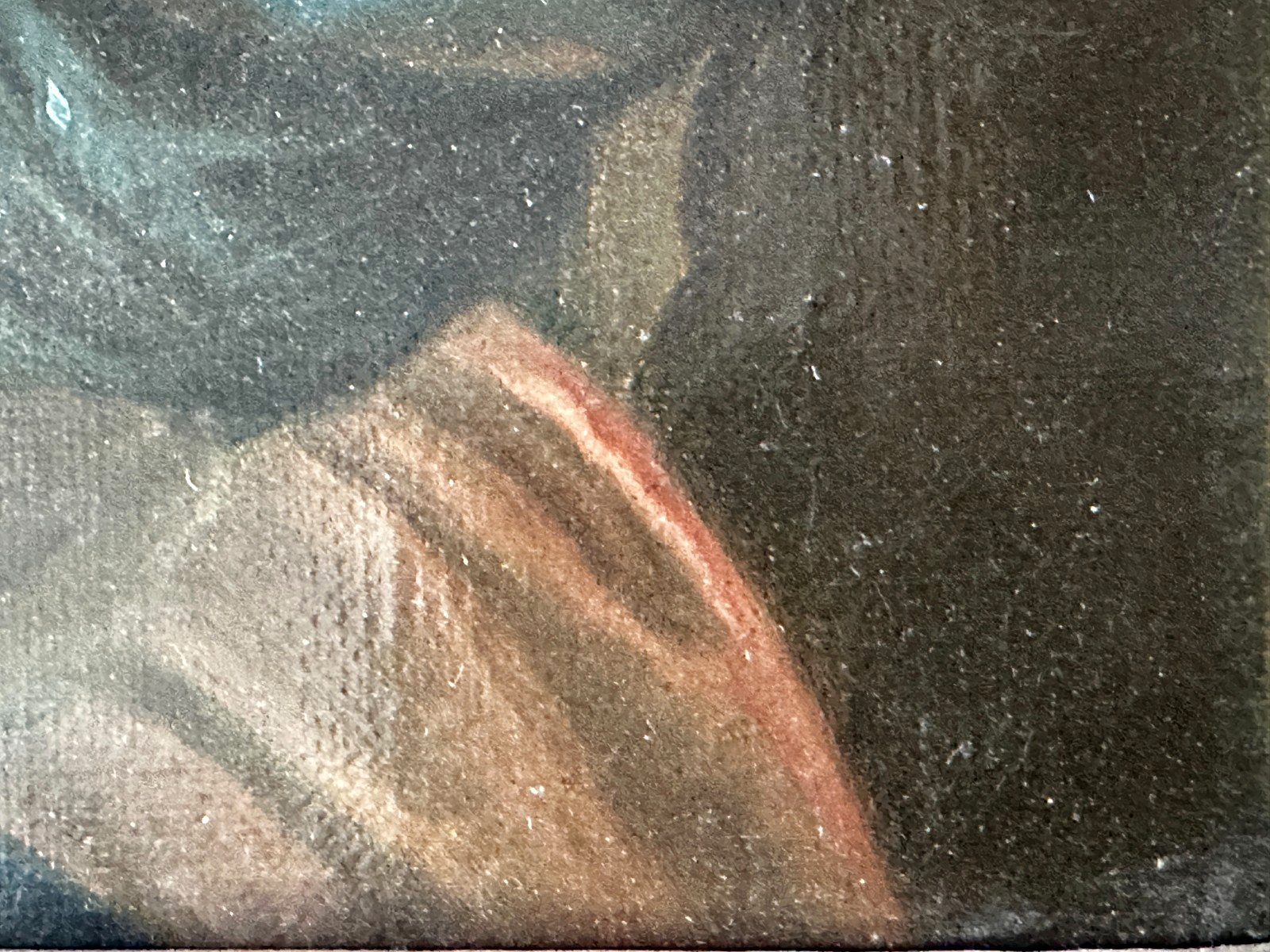 Antikes Ölgemälde auf Leinwand -  Dame am Klavier - um 1860 - Goldrahmen7