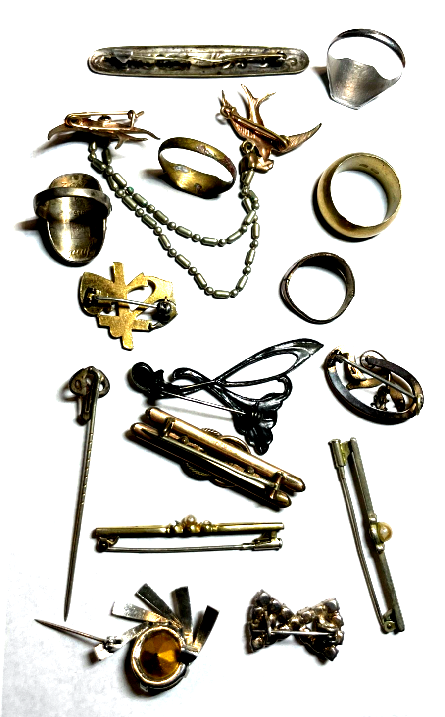 Alter Schmuck Antikschmuck Konvolut zum Basteln Ausschlachten Weiterverarbeiten4