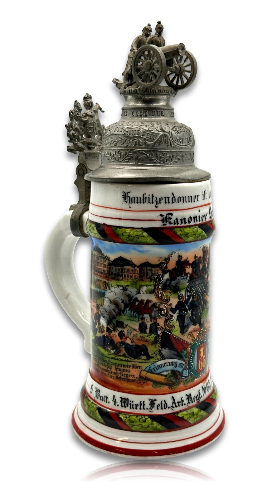 Reservistenkrug Württemberg FA-Regt. Nr. 65 Ludwigsburg 1906–08 – Kanonier0