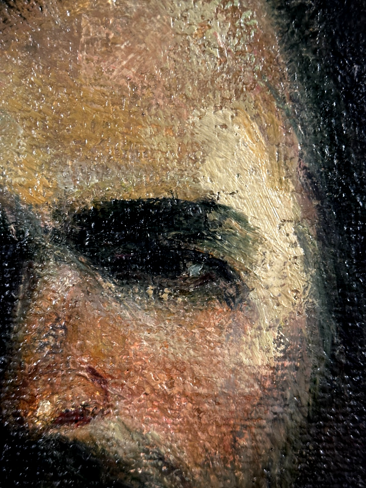 Expressives Herrenporträt Öl auf Leinwand – kraftvoller Charakterkopf - signiert2