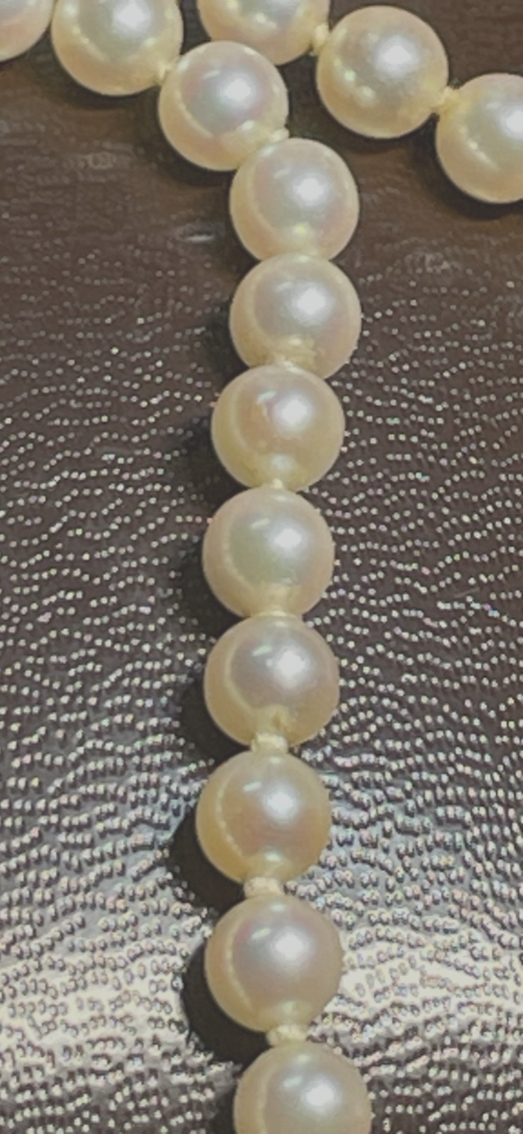 42,5 cm lang Akoya Perlen Kette Collier 585 Gold Kugel Schliesse top gepflegt2
