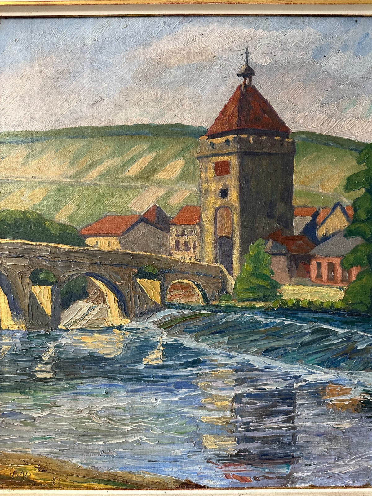 Reiner Wagner - Öl auf Leinwand - Esslinger Pliensaubrücke - signiert - gerahmt1