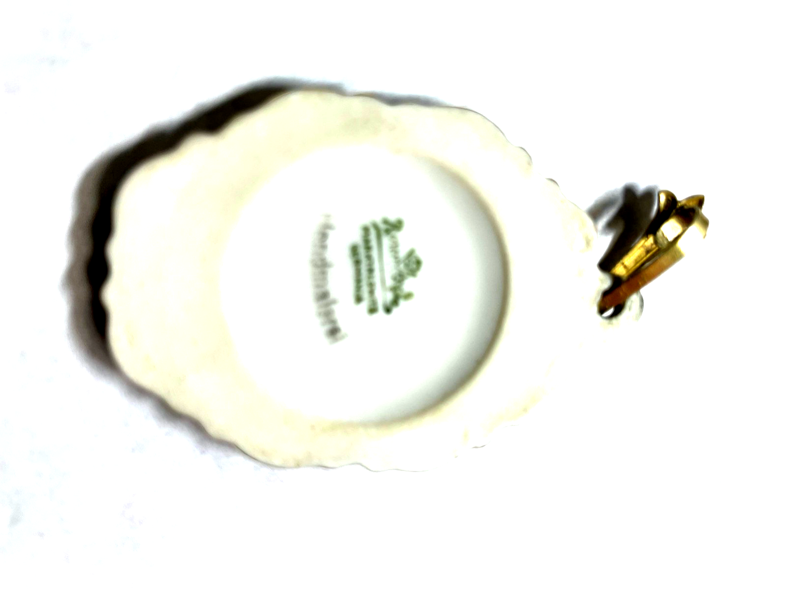 Antik Rosenthal Porzellan Anhänger Blumen Motiv Handmalerei 30er Jahre H 68 mm4